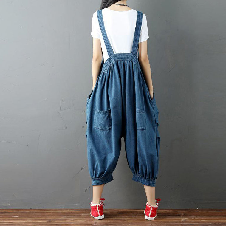 Denim Loose Overalls