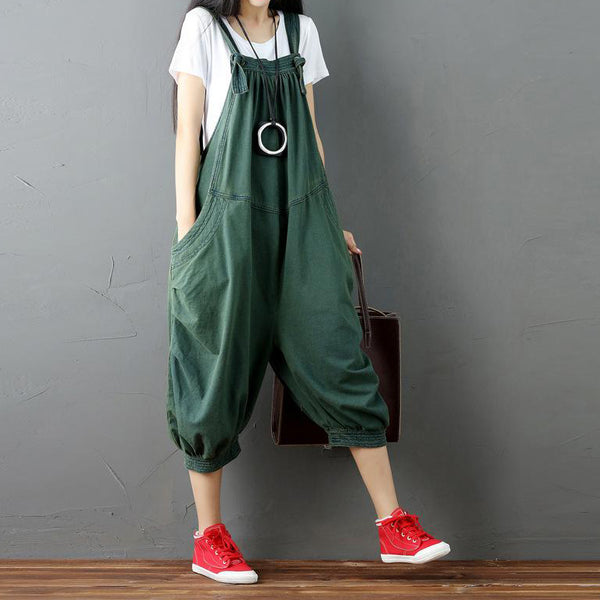 Denim Loose Overalls