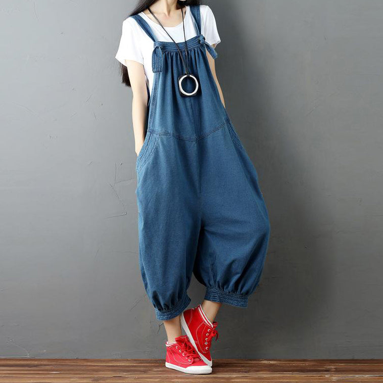 Denim Loose Overalls