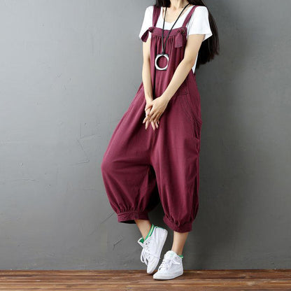 Denim Loose Overalls