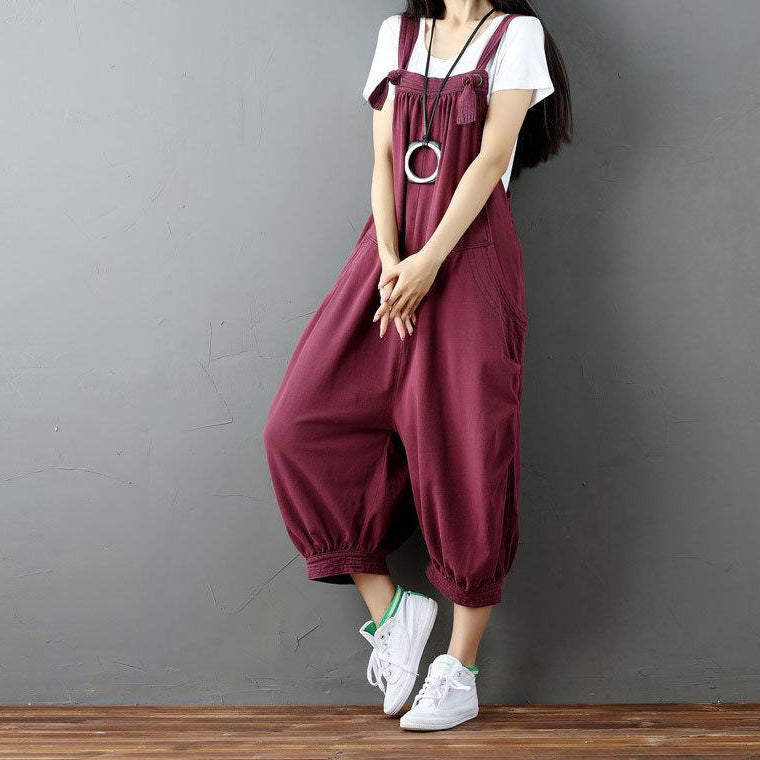 Denim Loose Overalls