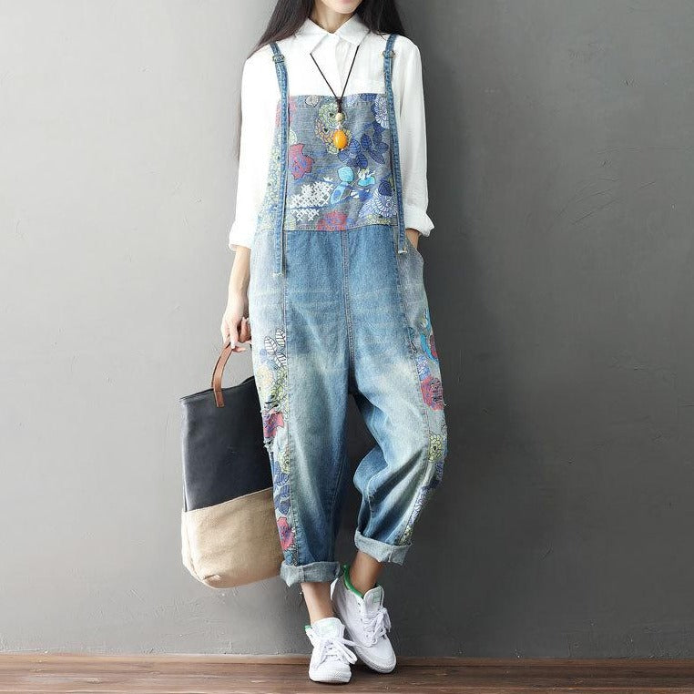 Loose Printed Overalls