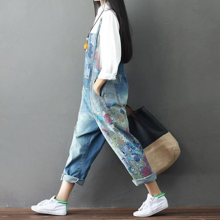 Loose Printed Overalls