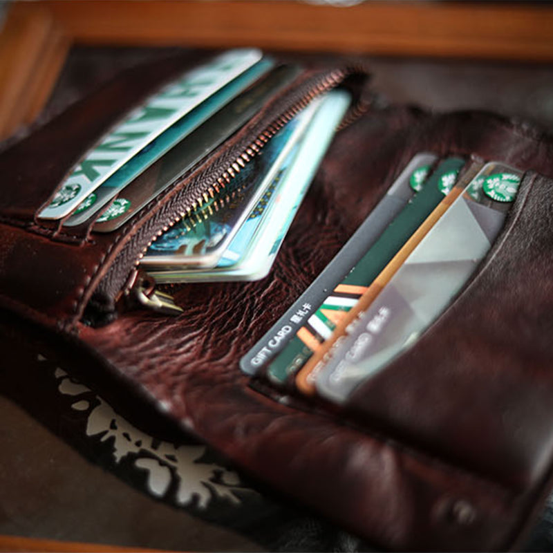 Retro Leather Multiple Card Slots Wallet