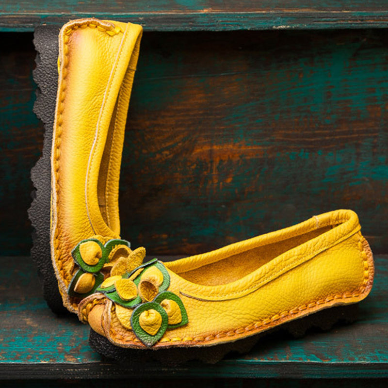 Ethnic Style Comfortable Flower Flat Shoes