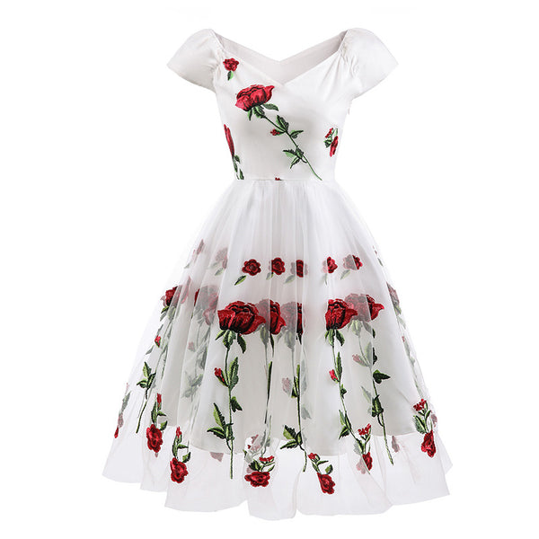 Summer Rose Lace Dress