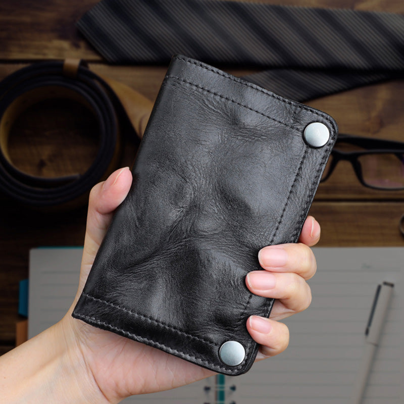 Leather Handmade Wallet High Capacity Wallet
