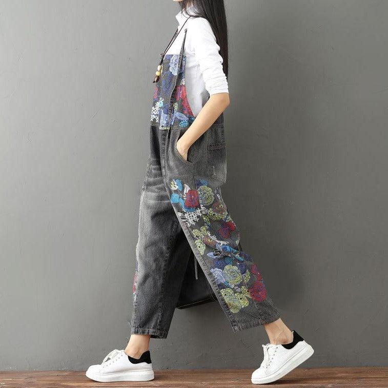 Loose Printed Overalls