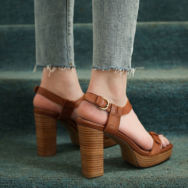 Roman Platform Retro High Heels Sandals