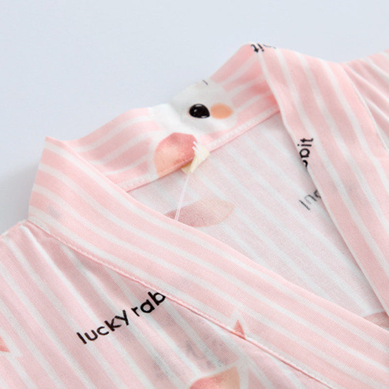 Pure Cotton Loose Kimono Nightgown