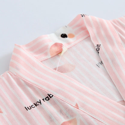 Pure Cotton Loose Kimono Nightgown