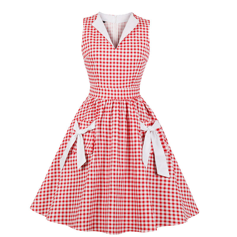 Plaid Print Retro Dress