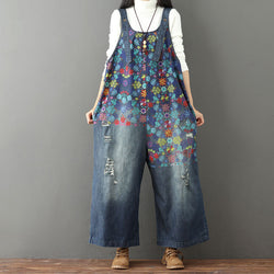Vintage Flower Wide-leg Jumpsuit