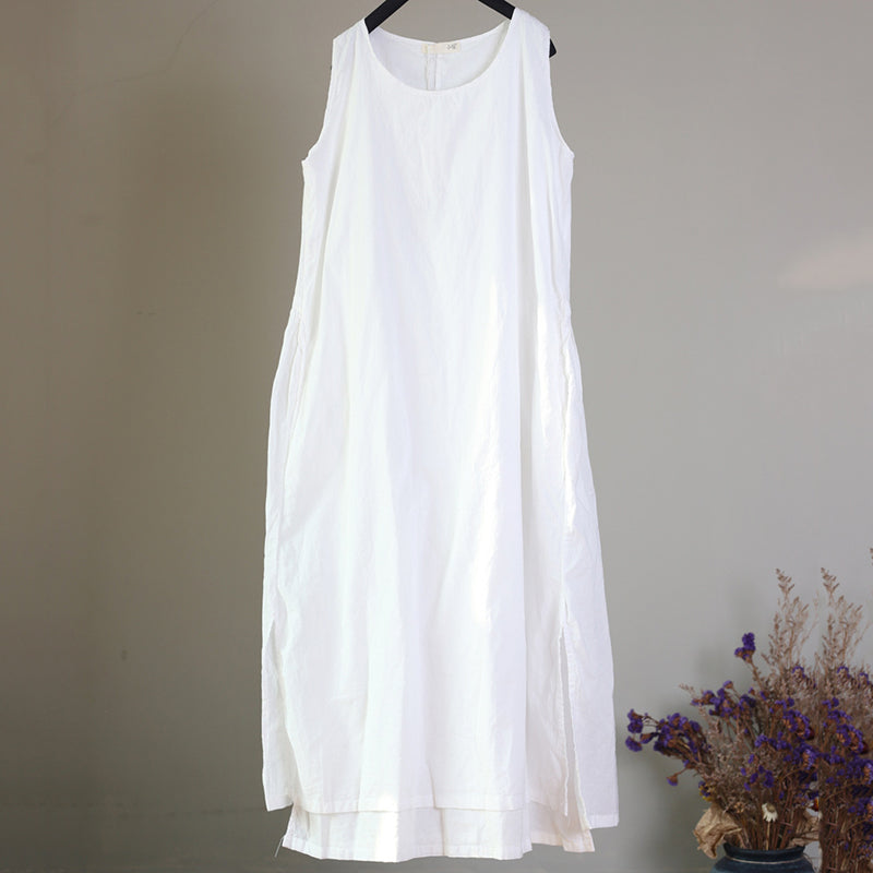 Sleeveless Double Layer Drawstring Dress