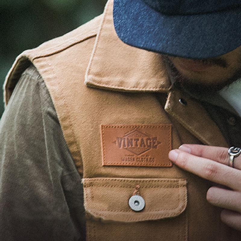 Men's Vintage Slim Single Breasted Multi-pocket Hunting Vest