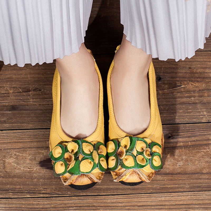 Ethnic Style Comfortable Flower Flat Shoes