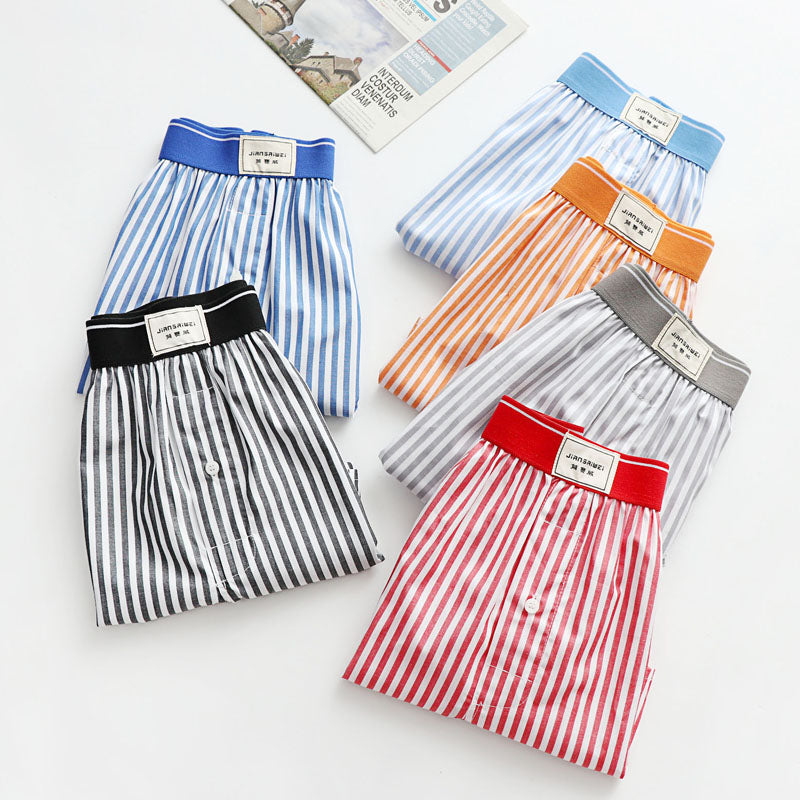 Striped Underwear Loose Cotton Arrow Pant Shorts