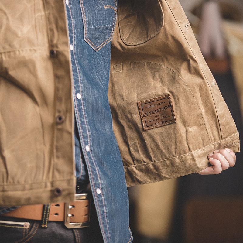Mens  Retro Casual  Canvas Jacket