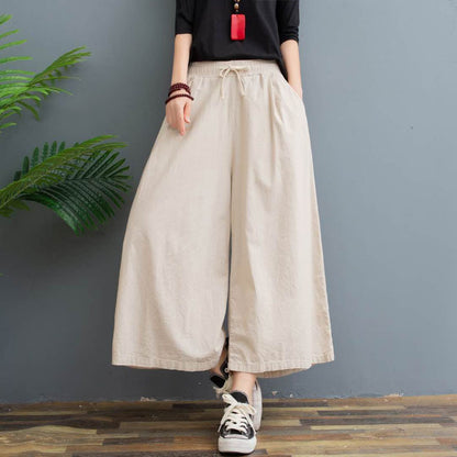 Linen Loose Wide-leg Pants