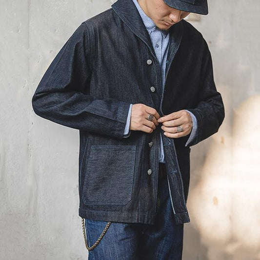 Retro American Casual Washed Denim Shirt Jacket