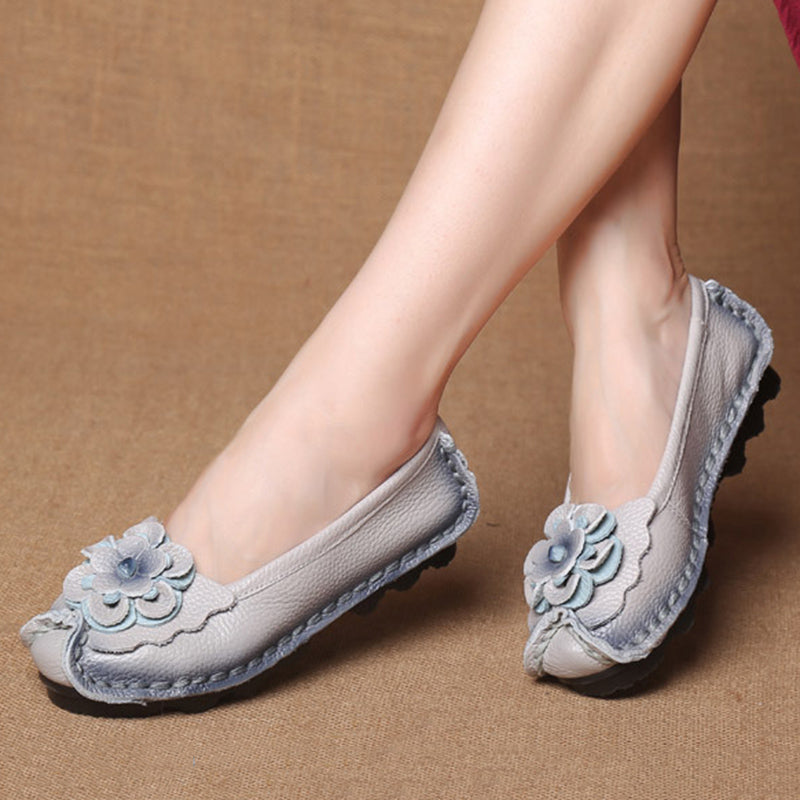 Handmade Soft Sole Casual Flower Flat Shoes