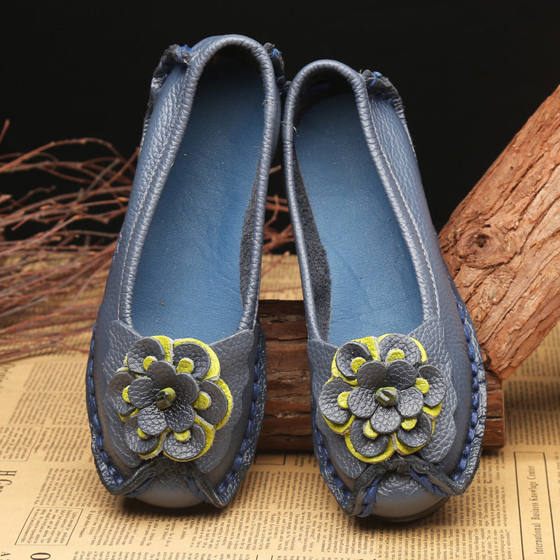 Handmade Soft Sole Casual Flower Flat Shoes