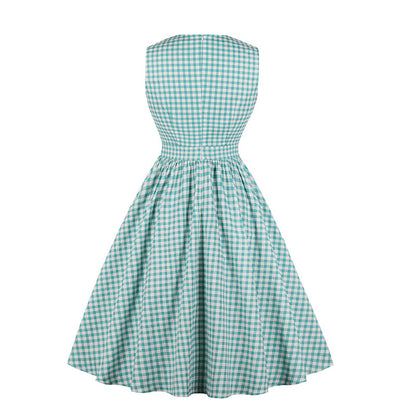 Plaid Print Retro Dress