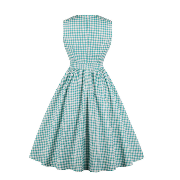 Plaid Print Retro Dress