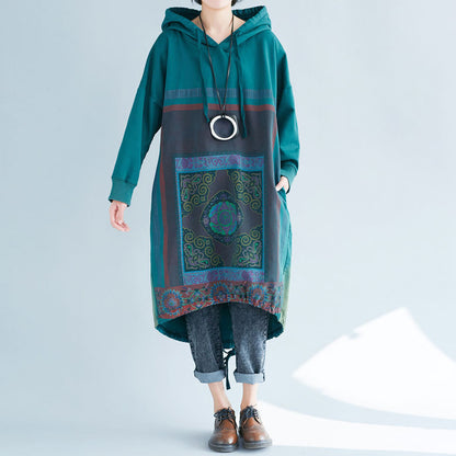 Loose Casual Printed Long Dress
