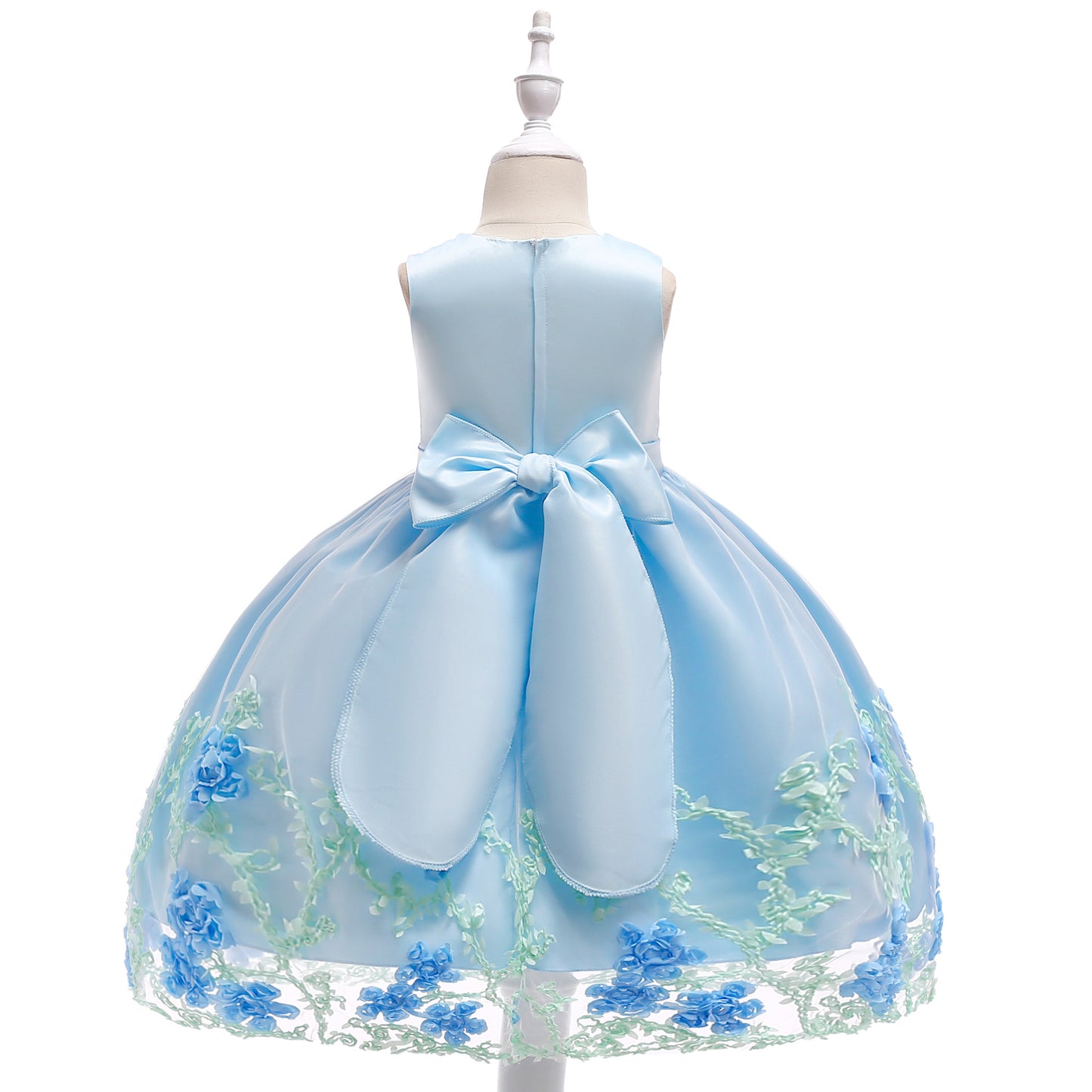 Cute Girl Flower Sleeveless Mesh Dress