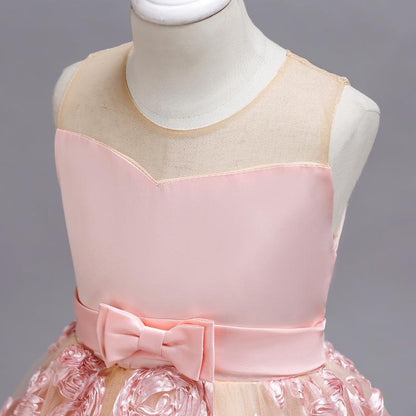 Summer Baby Girls Children Flowers Tail  Dress