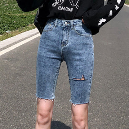 Denim High Waist Skinny Pants
