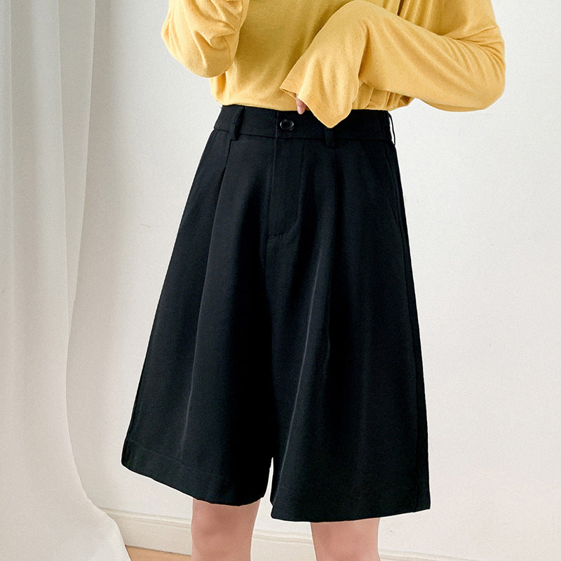Loose Straight-leg Suit Shorts