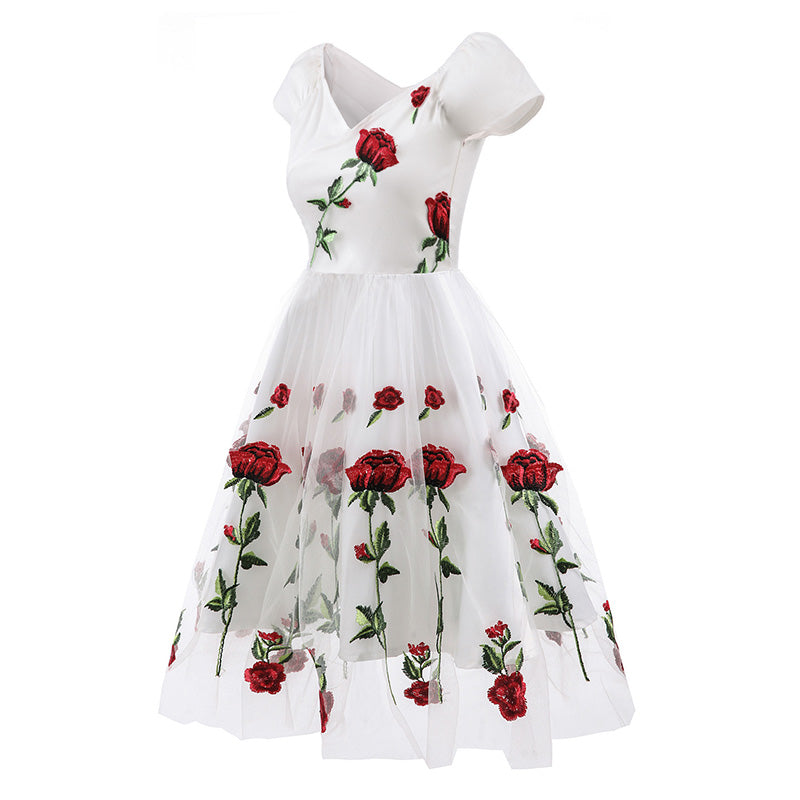 Summer Rose Lace Dress