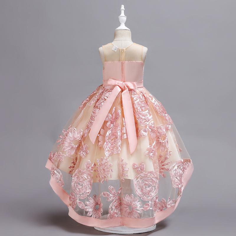 Summer Baby Girls Children Flowers Tail  Dress
