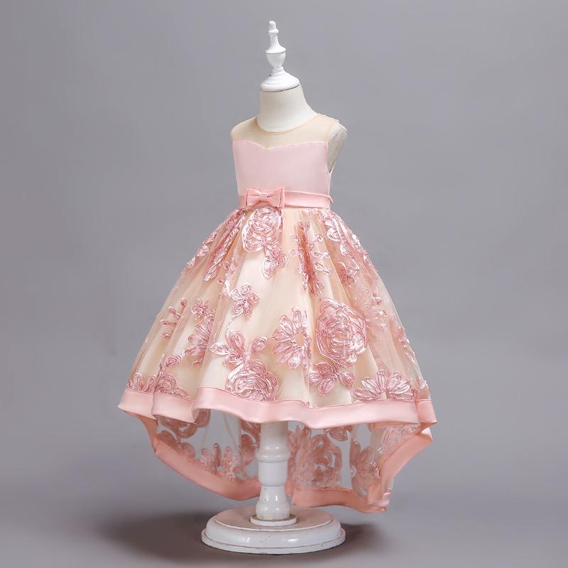 Summer Baby Girls Children Flowers Tail  Dress