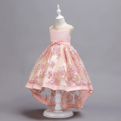 Summer Baby Girls Children Flowers Tail  Dress