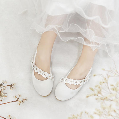 Girls Princess Shoes Dress Flower Leather Shoes
