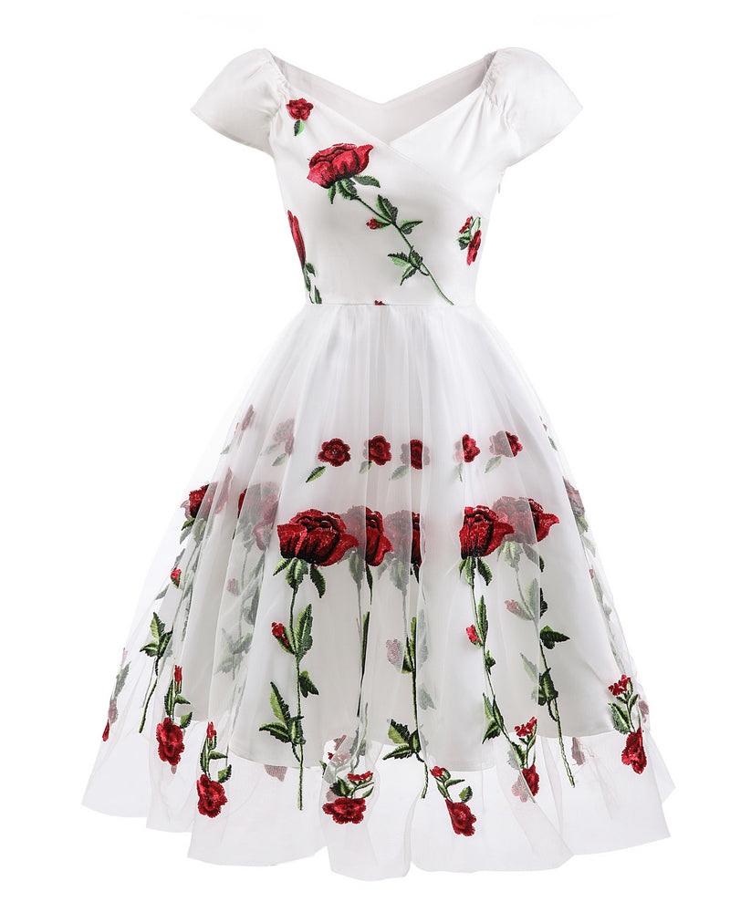 Summer Rose Lace Dress