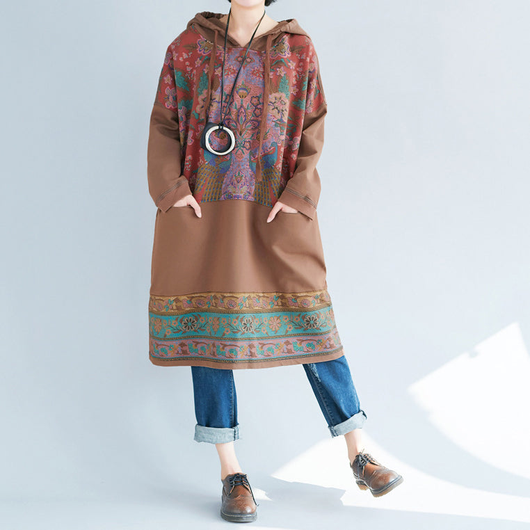 Ethnic Flower Print Dress