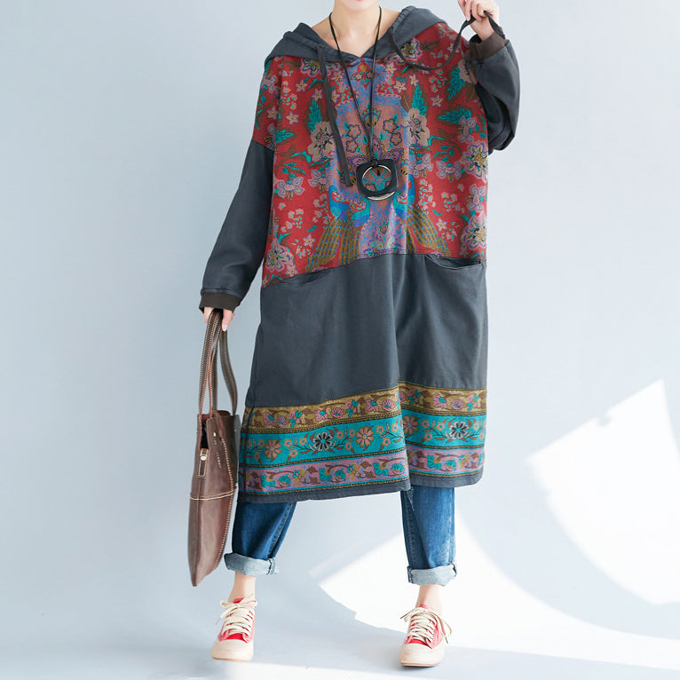 Ethnic Flower Print Dress