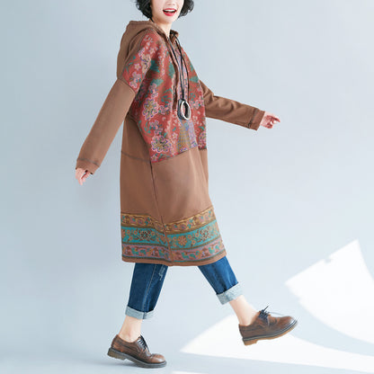 Ethnic Flower Print Dress