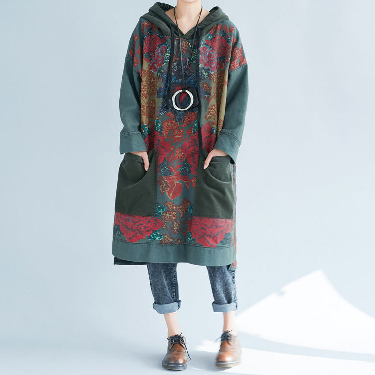 Retro Loose Print Dress