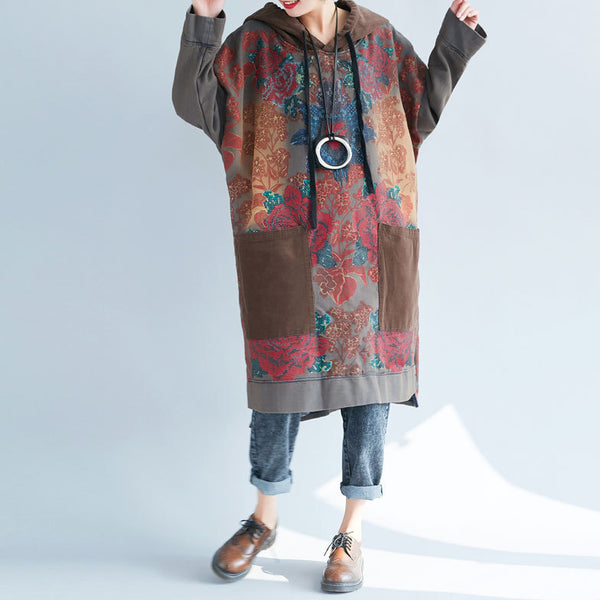 Retro Loose Print Dress