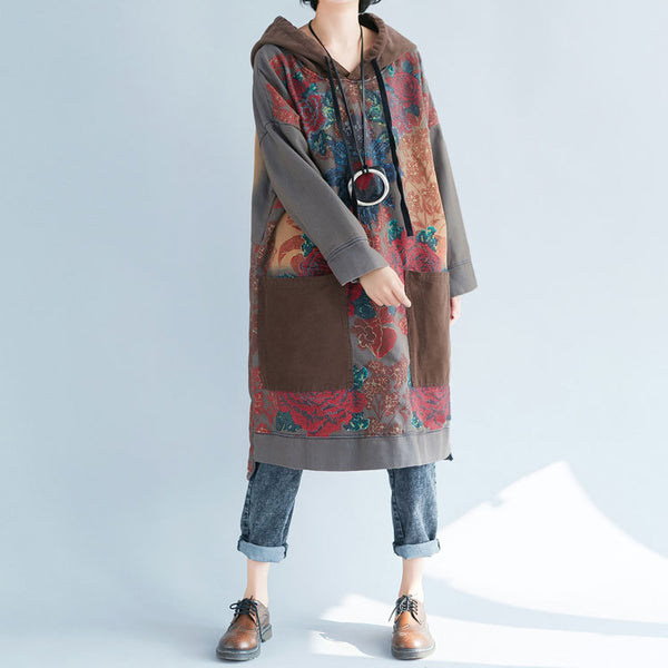 Retro Loose Print Dress