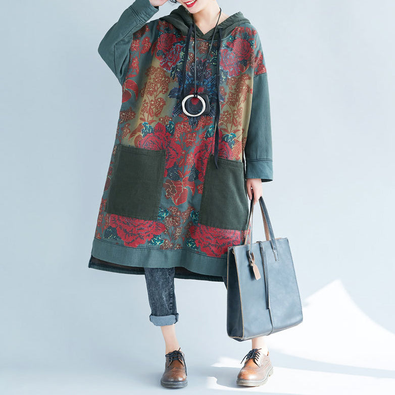 Retro Loose Print Dress