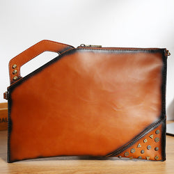 Vintage Street Rivet Business Clutch Shoulder Bag