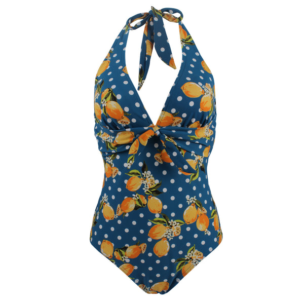 Halter Printing One-piece Swimsuit