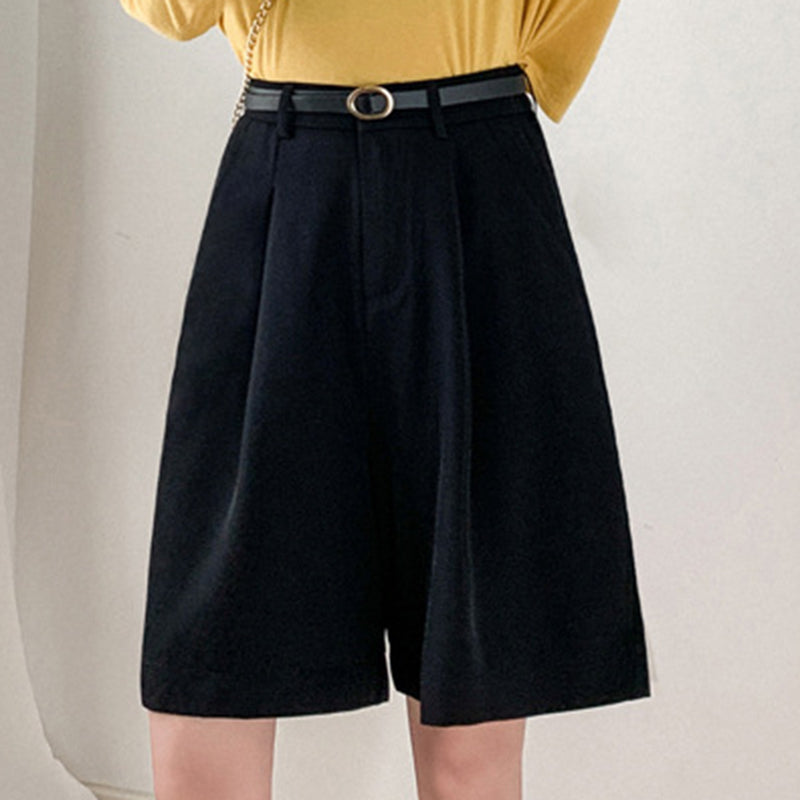 Loose Straight-leg Suit Shorts