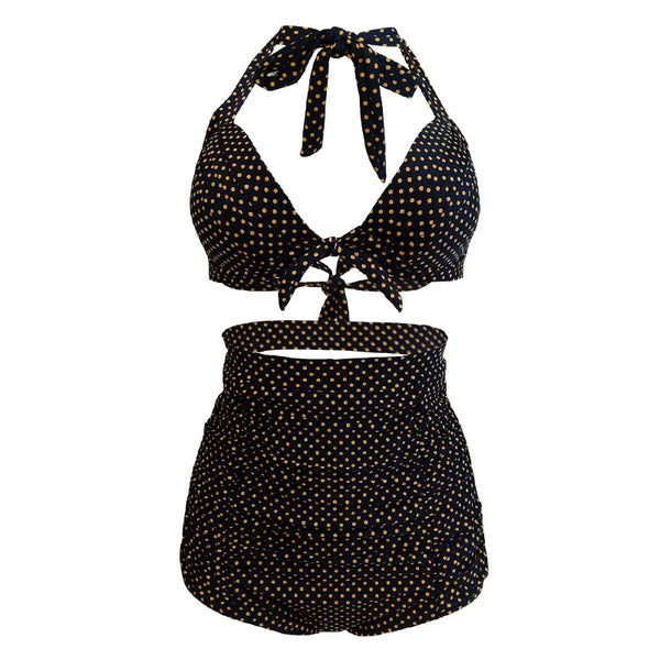 Polka Dot High Waist Bikini Suit
